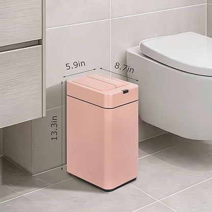 Sensor Trash Can with Butterfly Lid 2.6 Gallon Rectangular Automatic Garbage Can