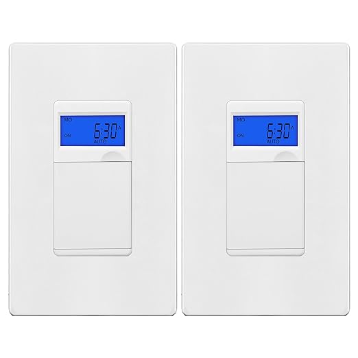 ENERLITES 7 Days Digital in-Wall Programmable Timer Switch