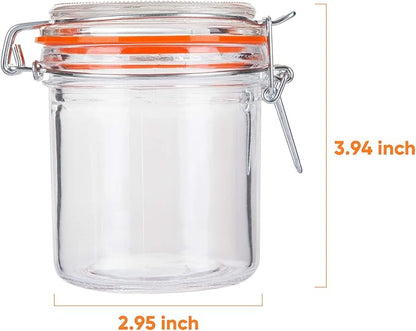 Glass Jars With Airtight Lids, Mason Jars 8 oz, Glass Jar With Leak Proof