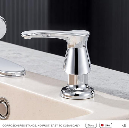 GAGALIFE Kitchen Sink Soap Dispenser Chrome, Under Sink Soap Dispenser