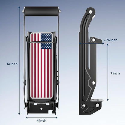 Kotto Can Crusher - Wall Mounted Can Crushers for Recycling - with Auto-Drop System -Built-in Bottle Opener-Crushes 8-16oz Cans-Includes Kitchen Storage Bag-Heavy Duty Can Crusher for Home Use-US Flag
