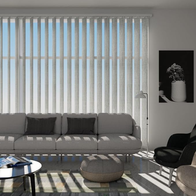 Blindify Motorized Vertical Blinds, Dark Grey