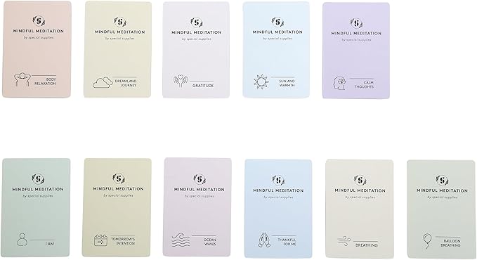 Special Supplies 101 Mindfulness & Meditation Cards Daily Self Care Kit for Stress & Anxiety Relief Relaxation Gifts for Teens and Adults Motivational Cards for Women with Positive Affirmations