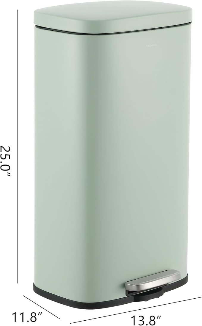 happimess HPM1011H Curtis 8-Gallon Step-Open Trash Can, Fingerprint Resistant