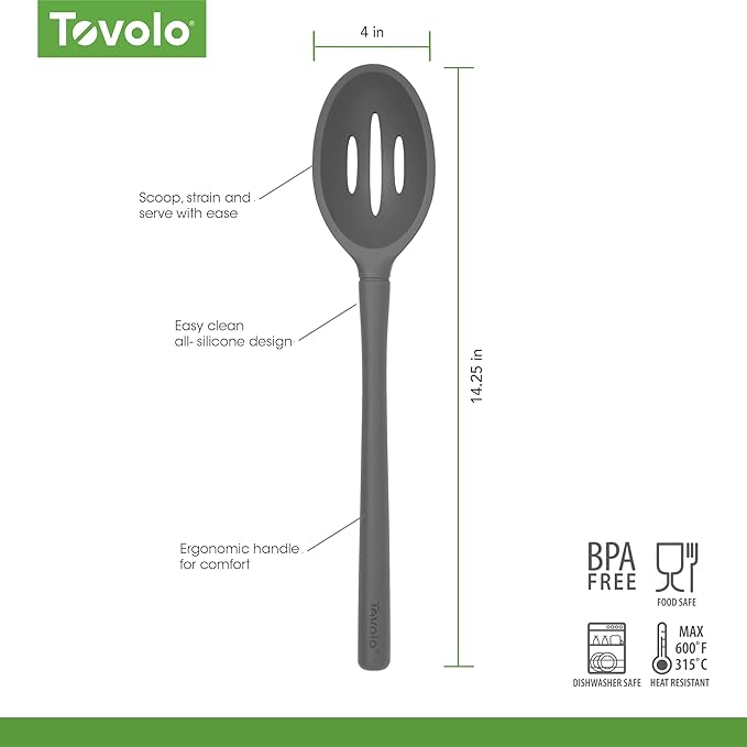 Tovolo Flex Core Silicone Slotted Deep Spoon