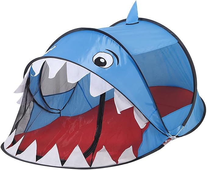 Kids Play Tents – Collapsible Tent for Boys Girls Gift - Large Foldable Playhouse Indoor/Outdoor Fun - Pop up Tent Toys for Age 1 and up Child Birthdays Presents (Shark)