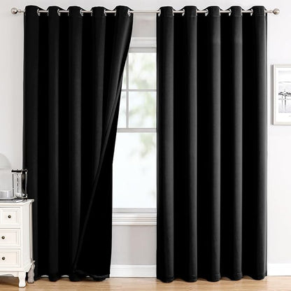 ChrisDowa 100% Blackout Curtains 84 inch Long