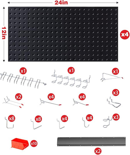 Ultrawall Pegboard Wall Organizer, Garage Storage System