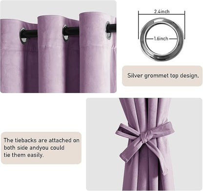 JIUZHEN Velvet Blackout Curtains