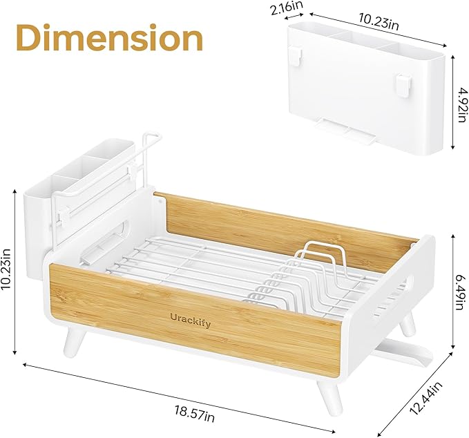 Urackify Dish Drying Rack for Kitchen Counter