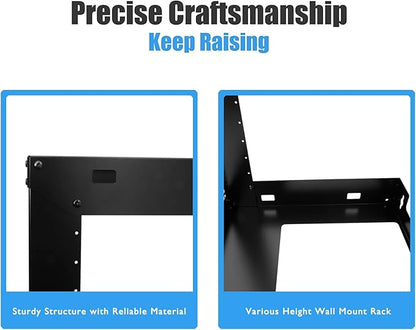 Raising Electronics 15U Wall Mount Open Frame 19 Inch Server Equipment Rack