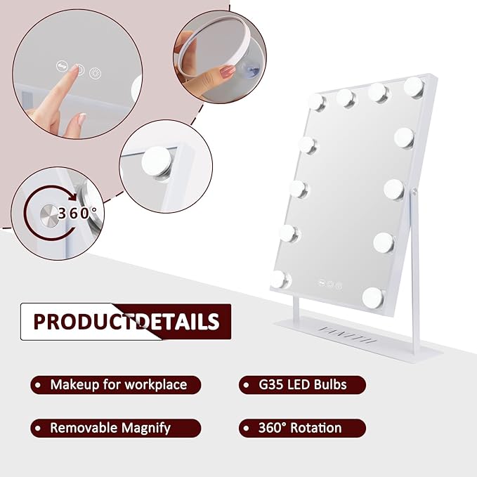 VANITII Lighted Vanity Hollywood Mirror