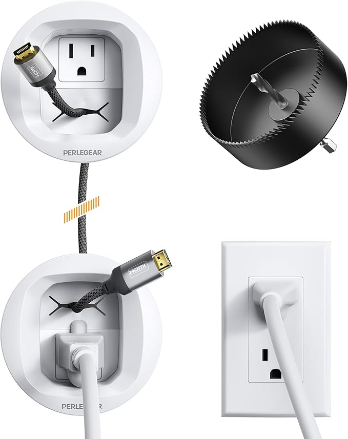 Perlegear in-Wall Cable Management Kit, TV Cord Hider