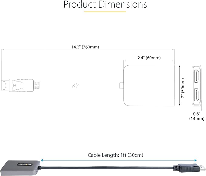 StarTech.com DP to Dual HDMI MST HUB