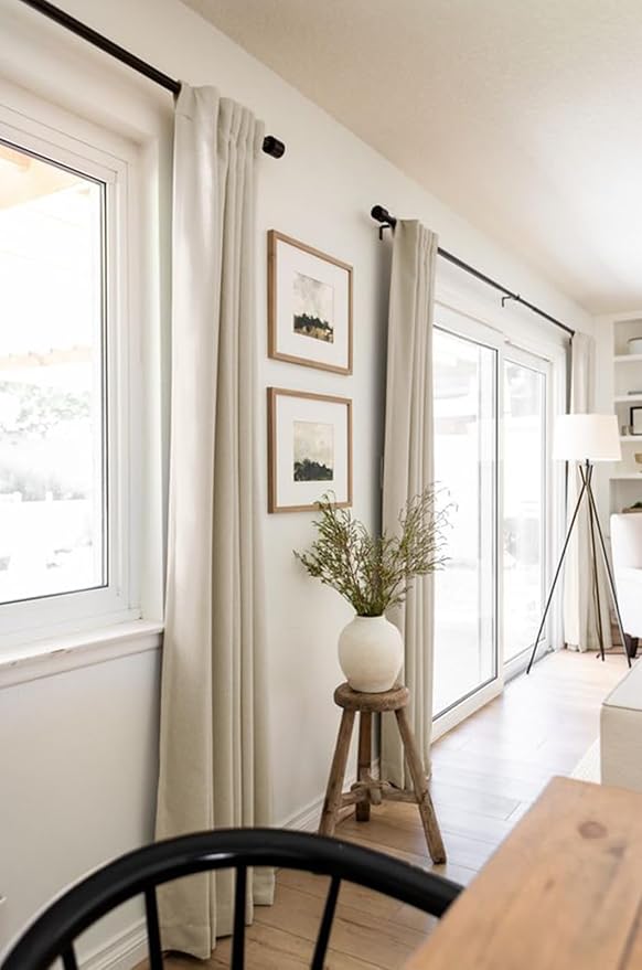 100% Blackout Shield Linen Blackout Curtains