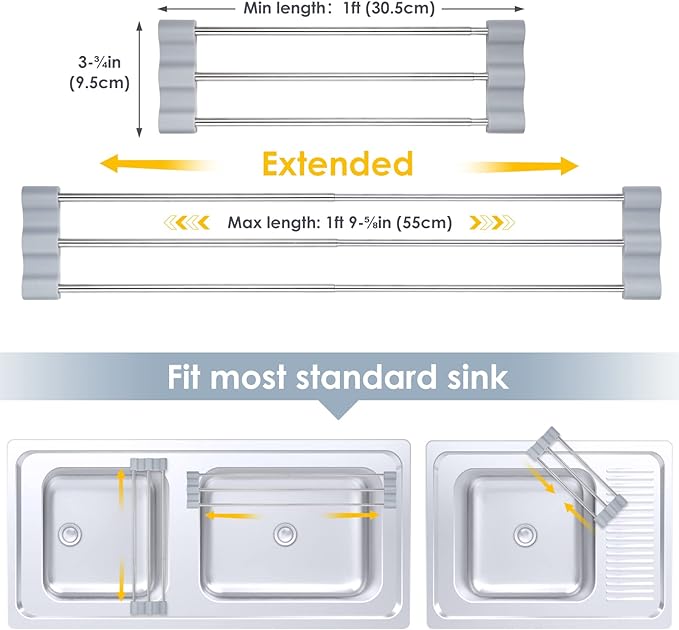 Tomorotec Adjustable Over-The-Sink Kitchen Rack