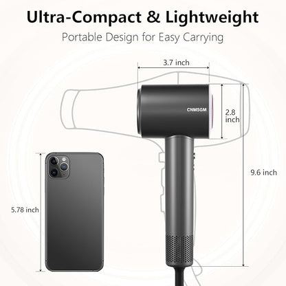 Hair Dryer, High Speed Ionic Blow Dryer, 5X-Fast Drying, 2 Billion Negative Ions