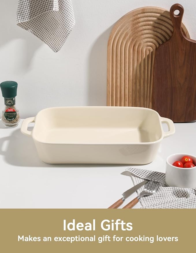 Sweejar Ceramic Bakeware Set, 9x13 Rectangular Baking Dish