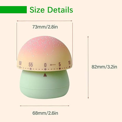 Mechanical Kitchen Timer, Cute Wind Up 60-Minute Manual Countdown