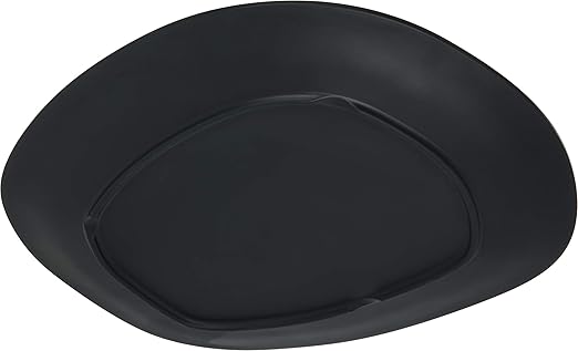 Carlisle FoodService Products Ridge Resuable Plastic Platter Oblong Platter for Home and Restaurant, Melamine, 18 Inches, Soapstone, (Pack of 6)