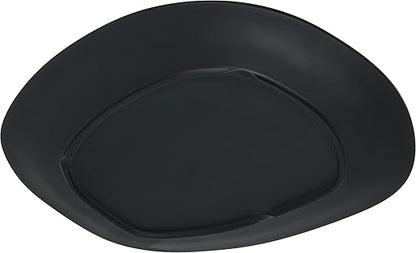 Carlisle FoodService Products Ridge Resuable Plastic Platter Oblong Platter for Home and Restaurant, Melamine, 18 Inches, Soapstone, (Pack of 6)