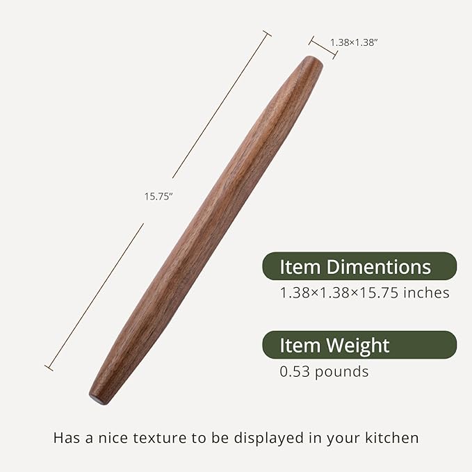 Muso Wood Decorative French Rolling Pins