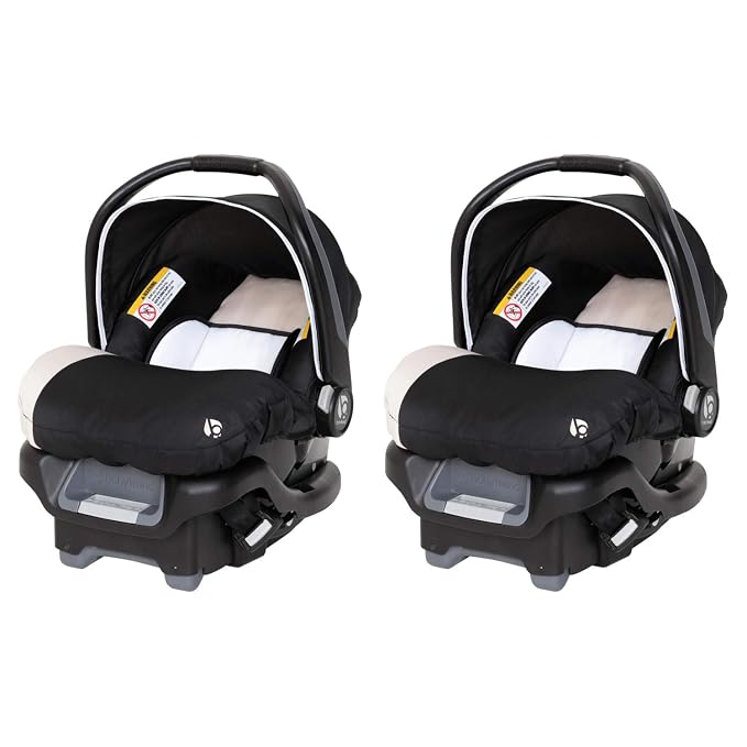 Baby Trend Ally Newborn Baby Infant Car Seat Carrier Travel System with Harness and Extra Cozy Cover for Babies up to 35 Pounds, 2 Pack, Khaki