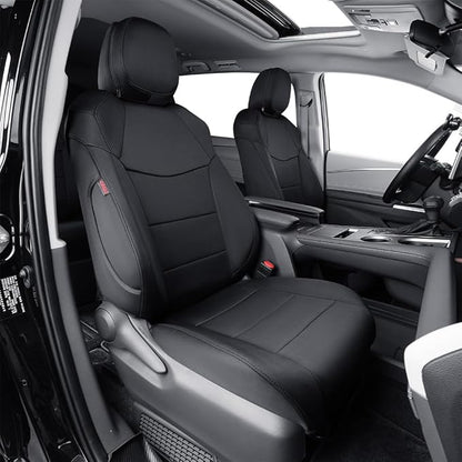 EKR Sienna Seat Covers for 2021 2022 2023 2024 2025 2026 Toyota Sienna LE, XLE,8 Seats,2nd Row 4/2/4 Split,Waterproof Seat Covers Full Set for Trucks - Three Row,Neoprene (Black)