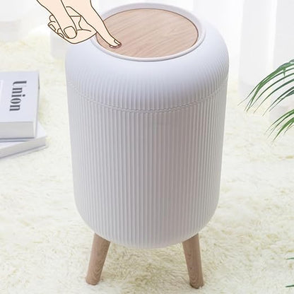 URALFA Bathroom Trash Can with Lid, 3 Gallon / 11L Garbage Can with Pop-Up Lid