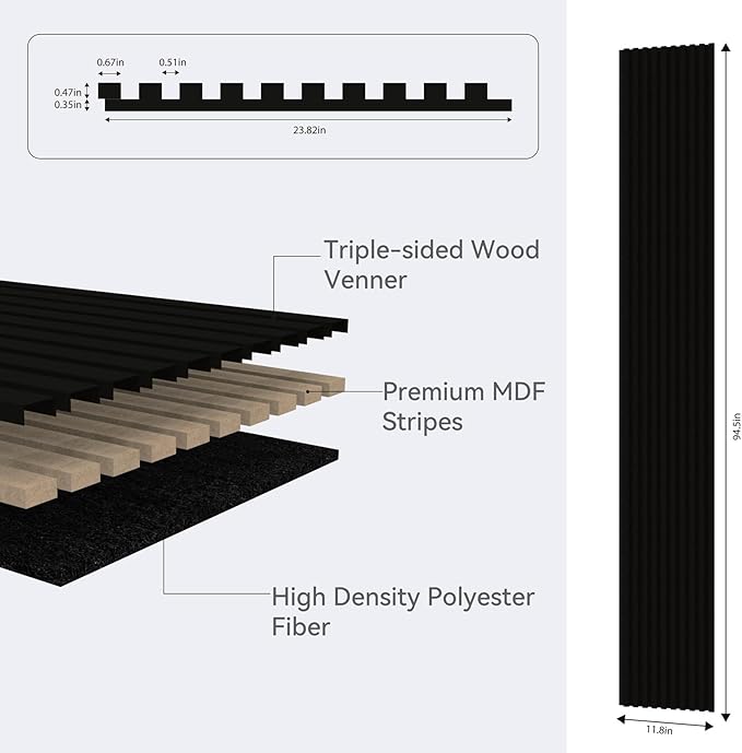 Premium Acoustic Wood Slat Wall Panels – Noise-Reducing Sound Absorption Panels