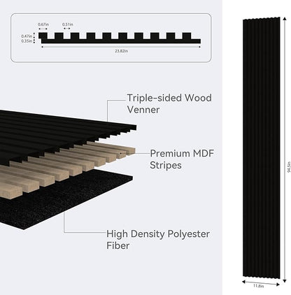 Premium Acoustic Wood Slat Wall Panels – Noise-Reducing Sound Absorption Panels