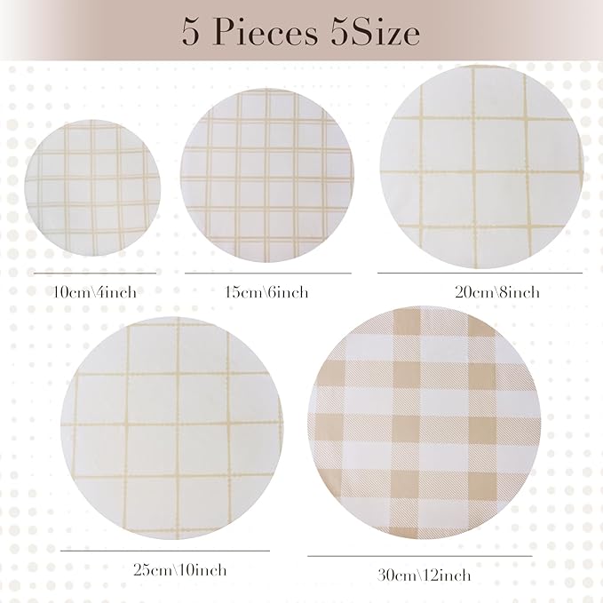 Tirphy 5-Size Reusable Bowl Covers