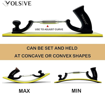 VOLSIVE Adjustable Sander Longboard Flexible Hand Sanding Blocks with Hook & Loop Backing Handle Sander, 7x42cm