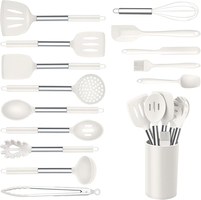 Onader Silicone Kitchen Utensils Set, Includes Heat Resistant Spatula Turner