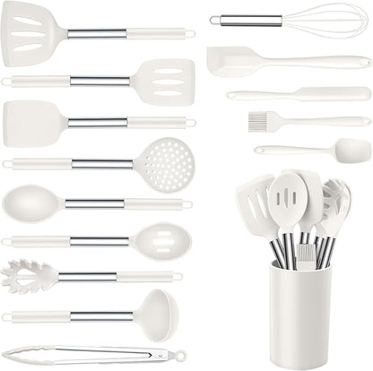 Onader Silicone Kitchen Utensils Set, Includes Heat Resistant Spatula Turner