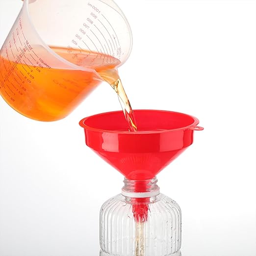 Honeydak 18 Pcs Plastic Funnels 4.7 Inch Wide Mouth Multi-Purpose Funnels