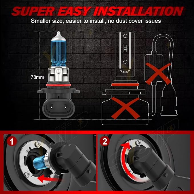 Compatible for Honda CR-V CRV Headlight Bulbs 2015 2016 2017 2018 2019 2020 2021 2022, 9005 H11 High Low Beam H11/H8 Fog Light Halogen Combo, 6000K White, 300% Brightness, Plug N Play, 6 PCS