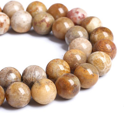 160PCS 4MM Natural Stone Coral Jade Chrysanthemum Beads for Jewelry Making DIY Bracelet