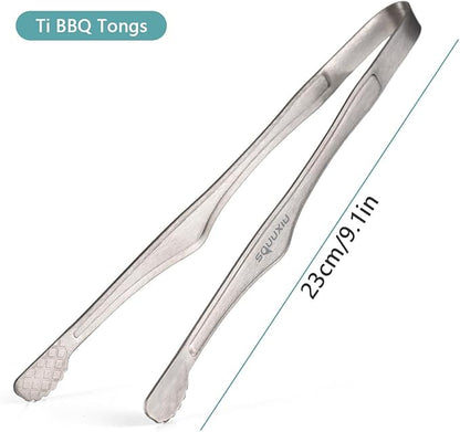 Camping Cookware Set, Camping Grill Pan or BBQ Tongs Set Portable Outdoor Cookware Lightweight Grill Pan for Backpacking Cooking Picnic