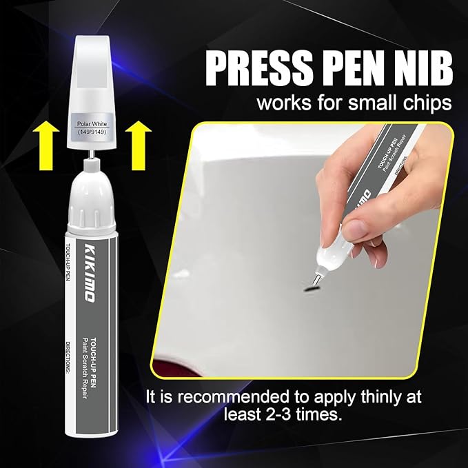 KIKIMO for Mercedes-Benz Touch Up Paint(Brilliant Silver Metallic(744/9744)), Car Paint Repair Kit for Mercedes-Benz, 2 In 1 Scratches Repair with Pen Tip and Brush, Color-Matched for Quick & Easy Fix