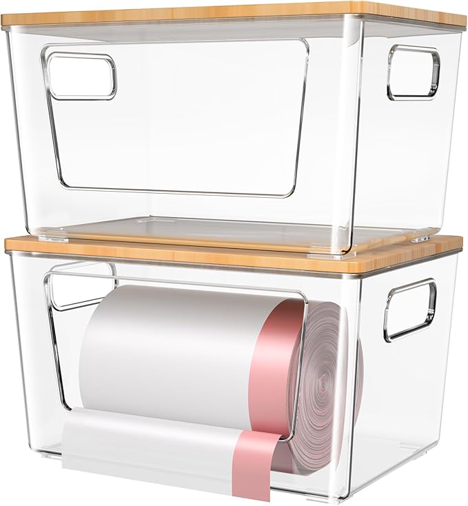 spospo 2 Pack Trash Bag Holder