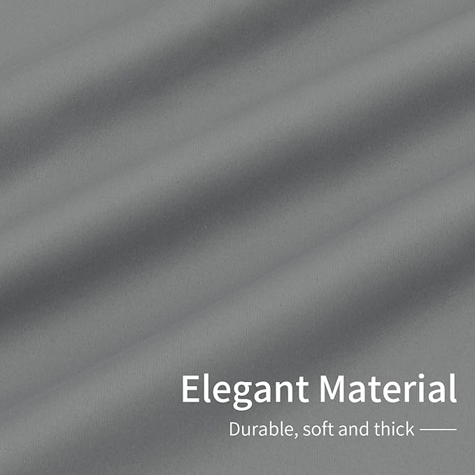 Easy-Going Blackout Curtains for Bedroom, Solid Thermal Insulated Grommet and