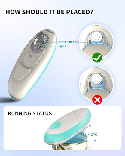 CIRCLE JOY Electric Can Opener, One-Touch Automatic Can Opening