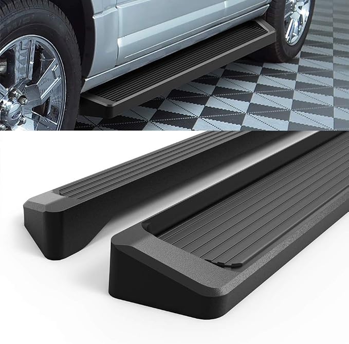 APS Black Running Boards Style Compatible with Ford Expedition 1997-2017 (Exclude EL Model) (Not Fit Funkmaster Flex Edition) (Nerf Bars Side Steps Side Bars)
