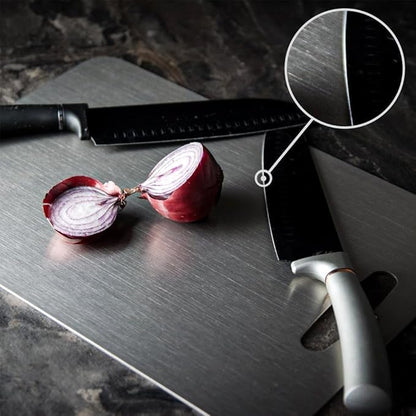 Titanium Cutting Board - 100% Pure Titanium Cutting Boards for Kitchen - Cutting Edge Hygiene & Durability, 1 Pack Double Sided Medical-grade Titanium Cutting Mat, Easy to Clean (18"L x 12"W)