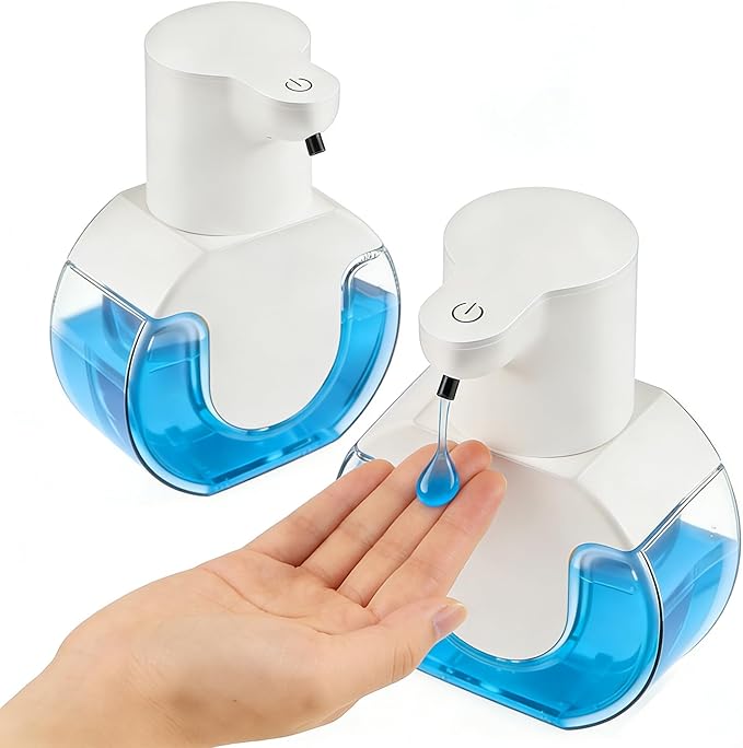 2Pack Automatic Soap Dispenser Touchless, Rechargeable Liquid Soap Dispenser