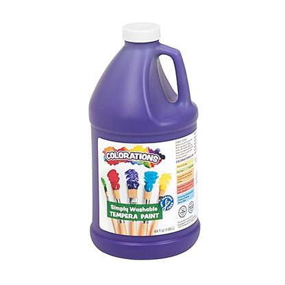 Colorations® 1/2 Gallon Purple Simply Washable Tempera Paint, Paint, Tempera Paint, Washable Paint, Kids Paint, Vibrant Paint Colors, Paint for Children, Art Supplies, Painting