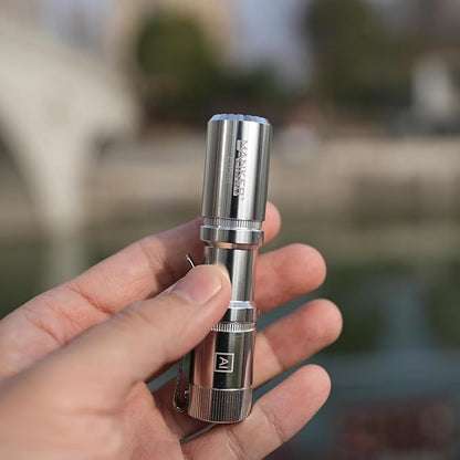 Manker E05 II High Output EDC Flashlight Eeay to Carry, for Camping, Hiking (Silver (Original raw Color), 1300 Lumens 6500K Cool White)