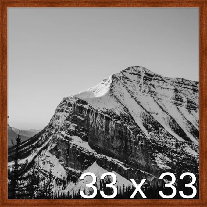 Frame It Easy 33 x 33 Russet Wood Frame