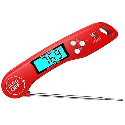 DOQAUS Digital Meat Thermometer, Instant Read Food Thermometers for Cooking, Kitchen Probe with Backlit & Reversible Display, Wide Temperature Range for Turkey, Grill, BBQ, Baking, Bread, Sourdough